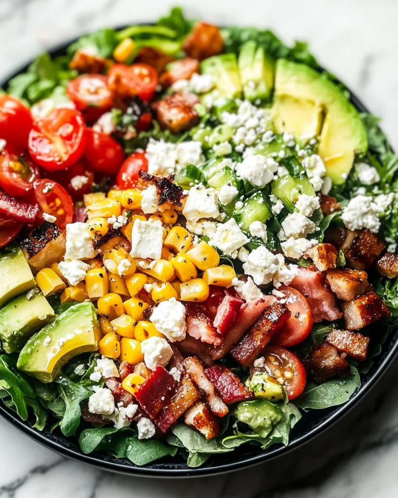 BLT Chopped Salad with Corn, Feta + Avocado