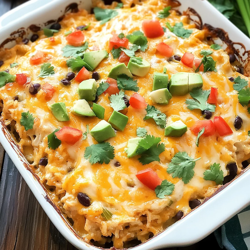 Chicken Enchilada Rice Casserole