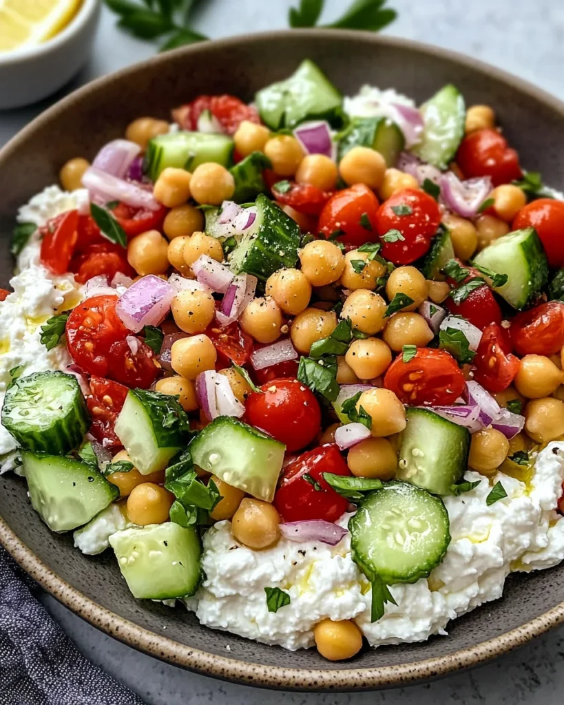 Cottage Cheese and Chickpea Salad