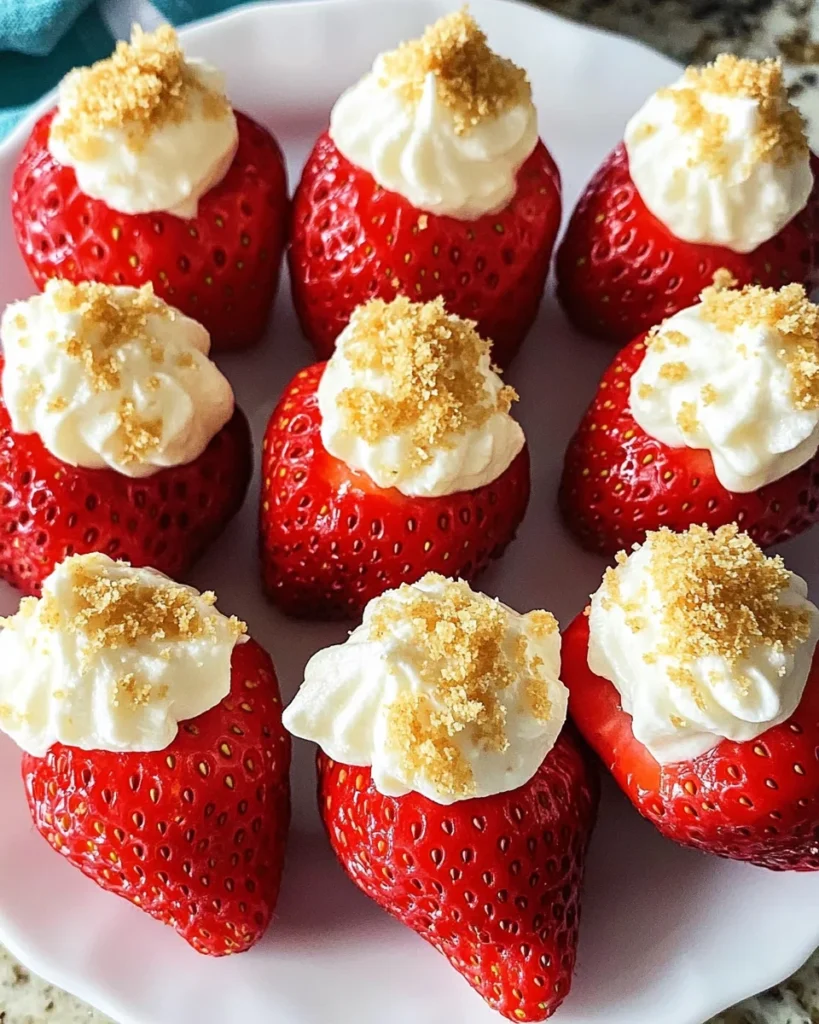 Deviled Strawberries (Made with a Cheesecake Filling)