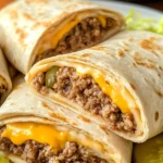 Easy Air Fryer Cheeseburger Wraps