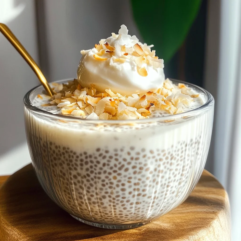 Easy Coconut Chia Pudding Recipe (Coconut Raffaello)