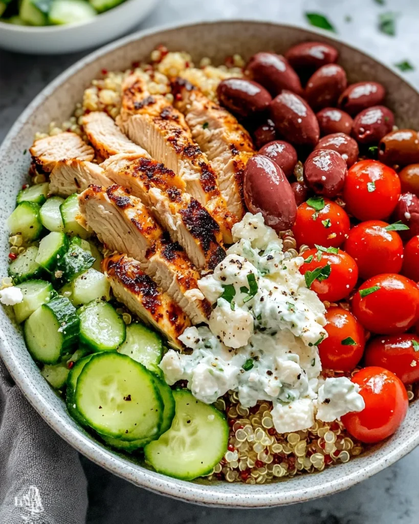 Greek Chicken Quinoa Bowl