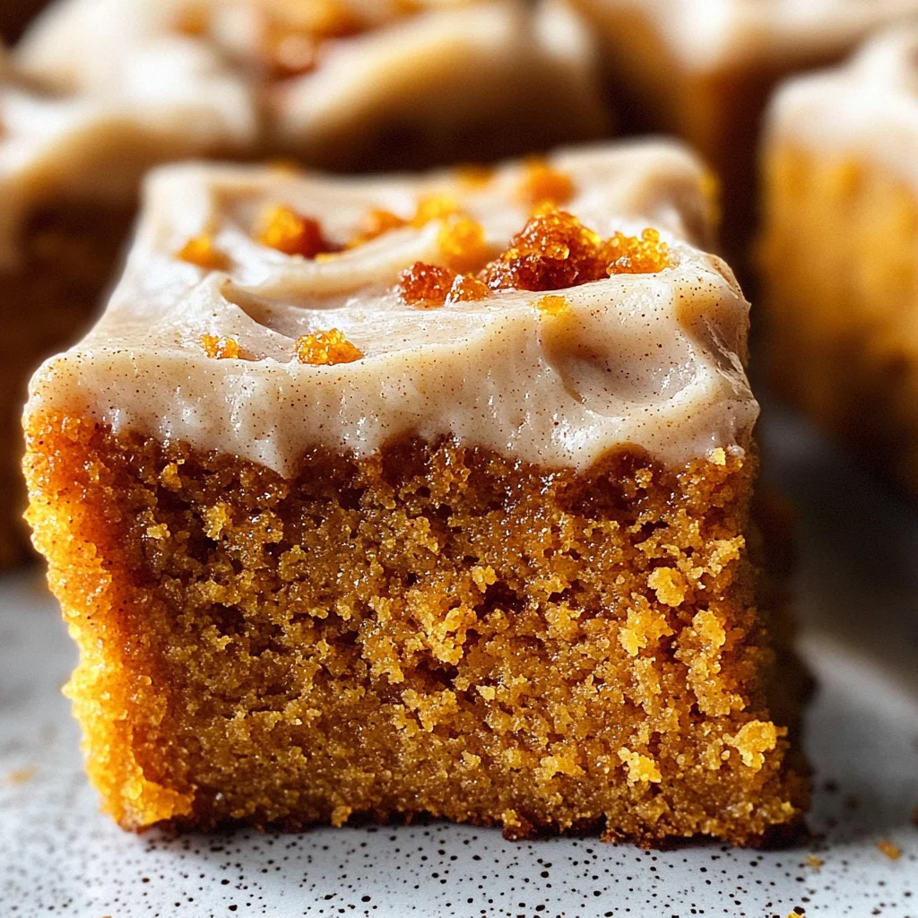 Pumpkin Bars with Brown Sugar Frosting