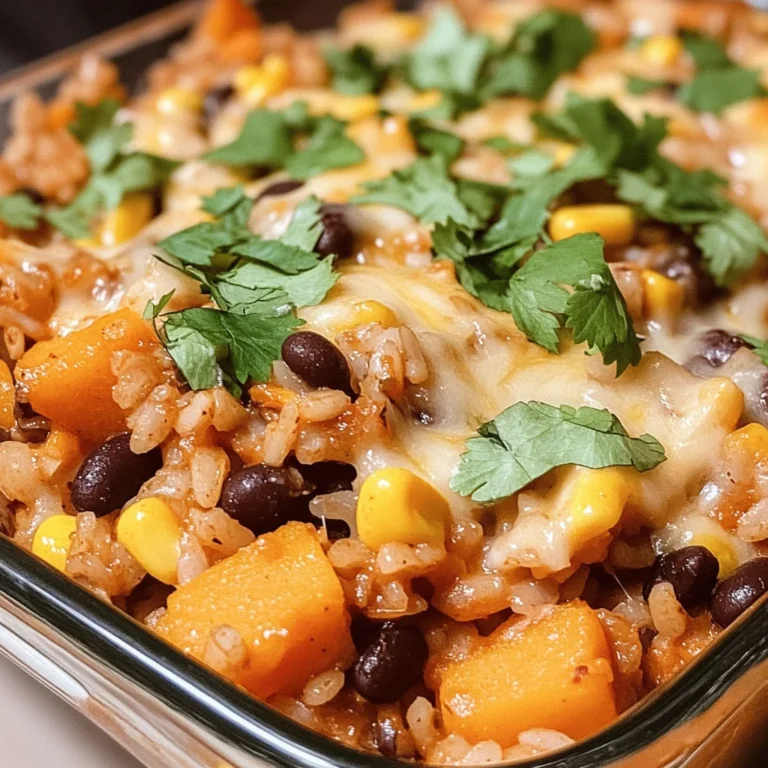 Rice and Bean Casserole with Sweet Potatoes