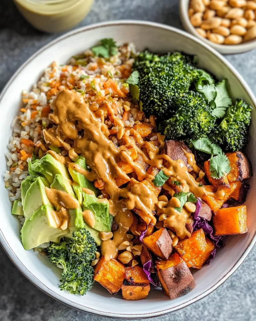 Thai Peanut Sweet Potato Buddha Bowl