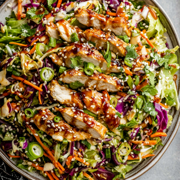 Sesame Chicken Cabbage Crunch Salad