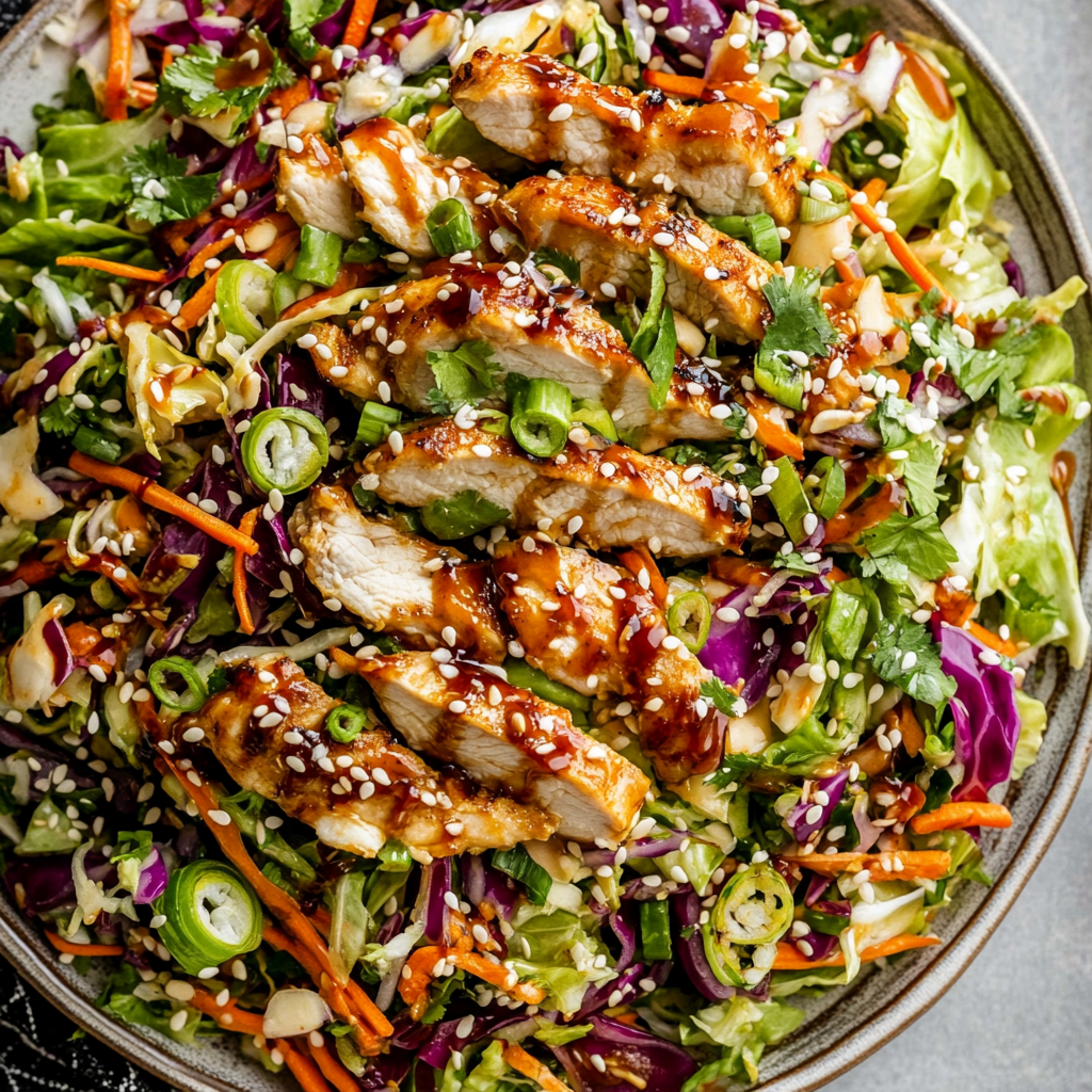Sesame Chicken Cabbage Crunch Salad