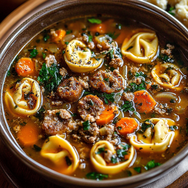 Cozy Autumn Tortellini Soup with Sausage Recipe