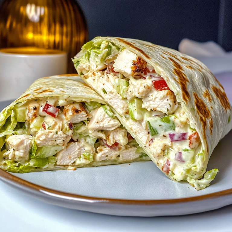 Ultimate Chopped Chicken Caesar Salad Wrap Recipe