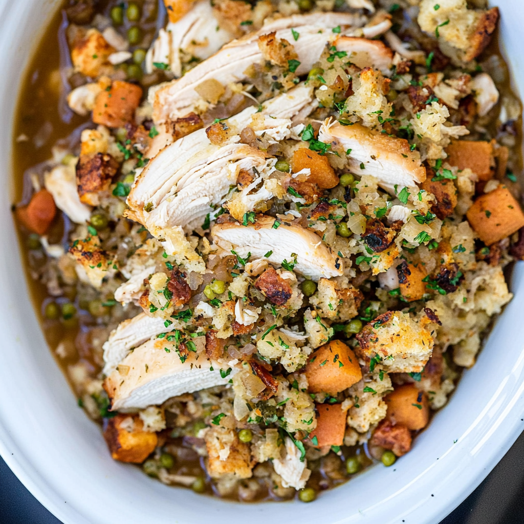 Ultimate Crock Pot Chicken and Stuffing Dinner Recipe