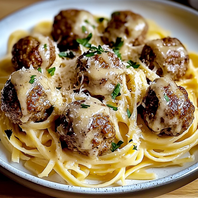 Irresistible Garlic Butter Meatballs: Creamy Linguine Del…