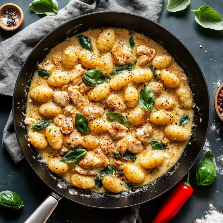 Irresistible Garlic Chicken Gnocchi Skillet Recipe