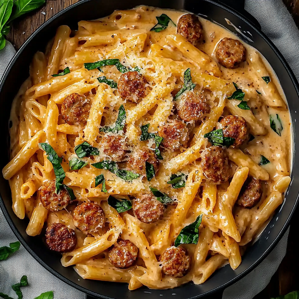 Quick & Delicious One Pot Creamy Cajun Sausage Pasta