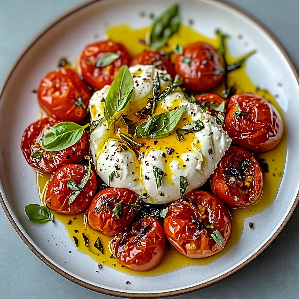 Irresistible Roasted Tomatoes with Burrata for Summer Salads