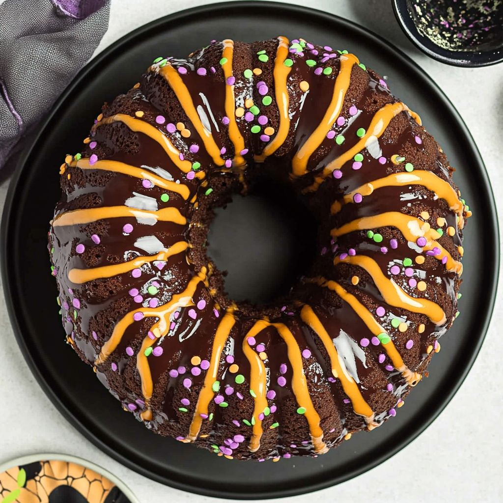 Irresistible Spooky Swirl Halloween Bundt Cake Recipe