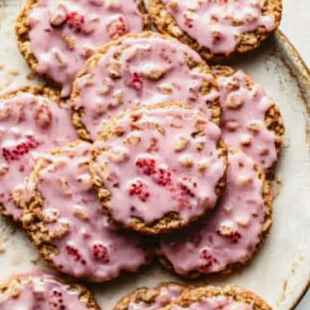 Irresistible Strawberry Iced Oatmeal Cookies Recipe to Try!
