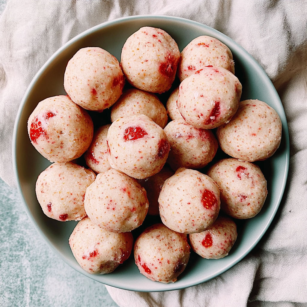 Guilt-Free Strawberry Shortcake Energy Bites Recipe