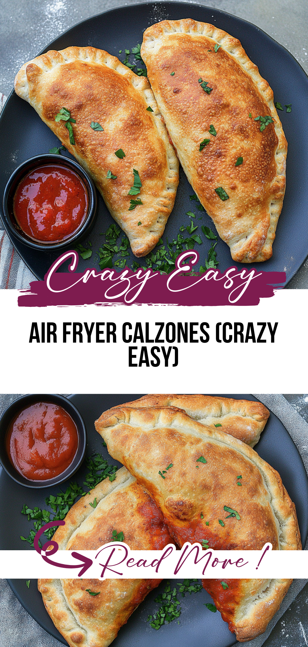 Air Fryer Calzones (Crazy Easy)