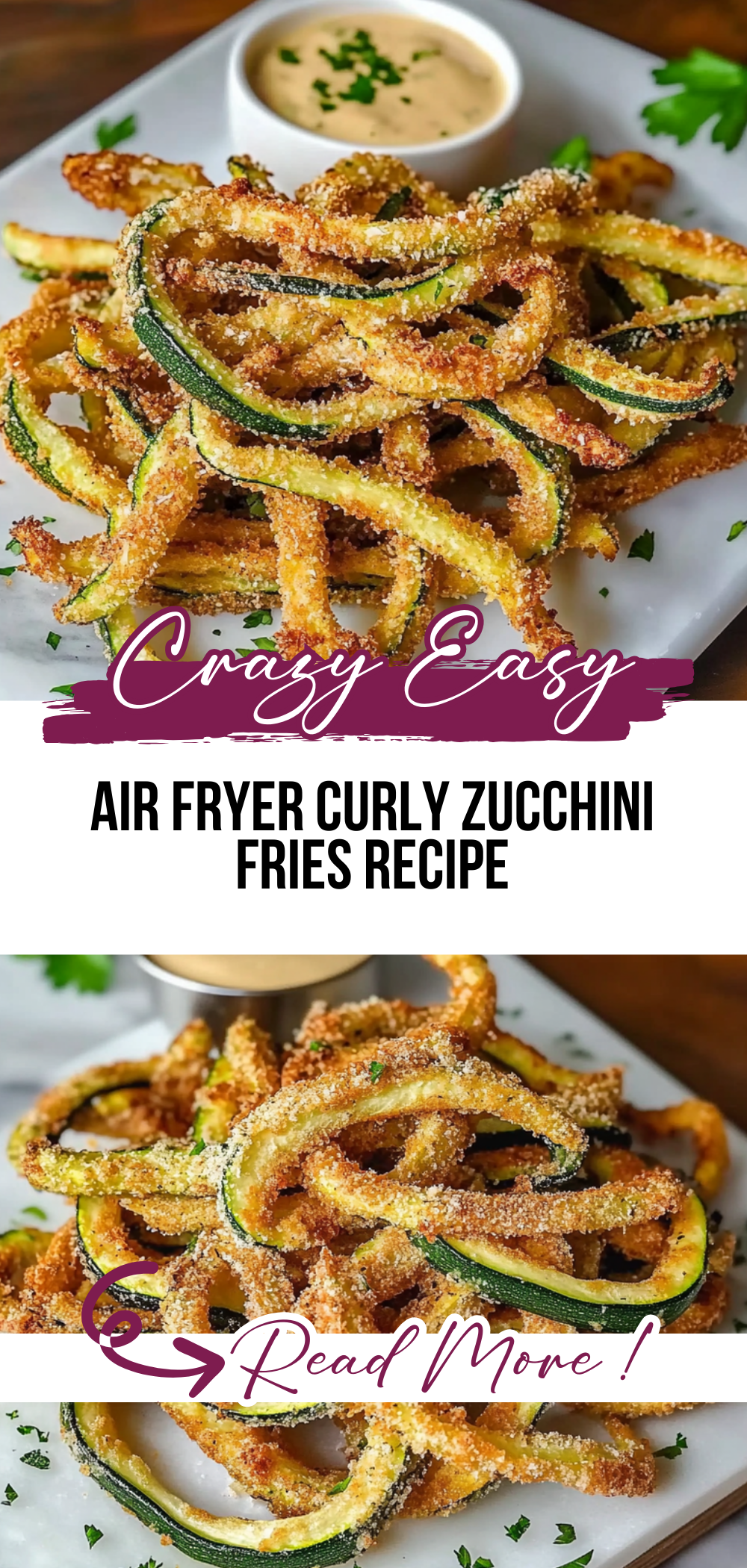 Air Fryer Curly Zucchini Fries Recipe