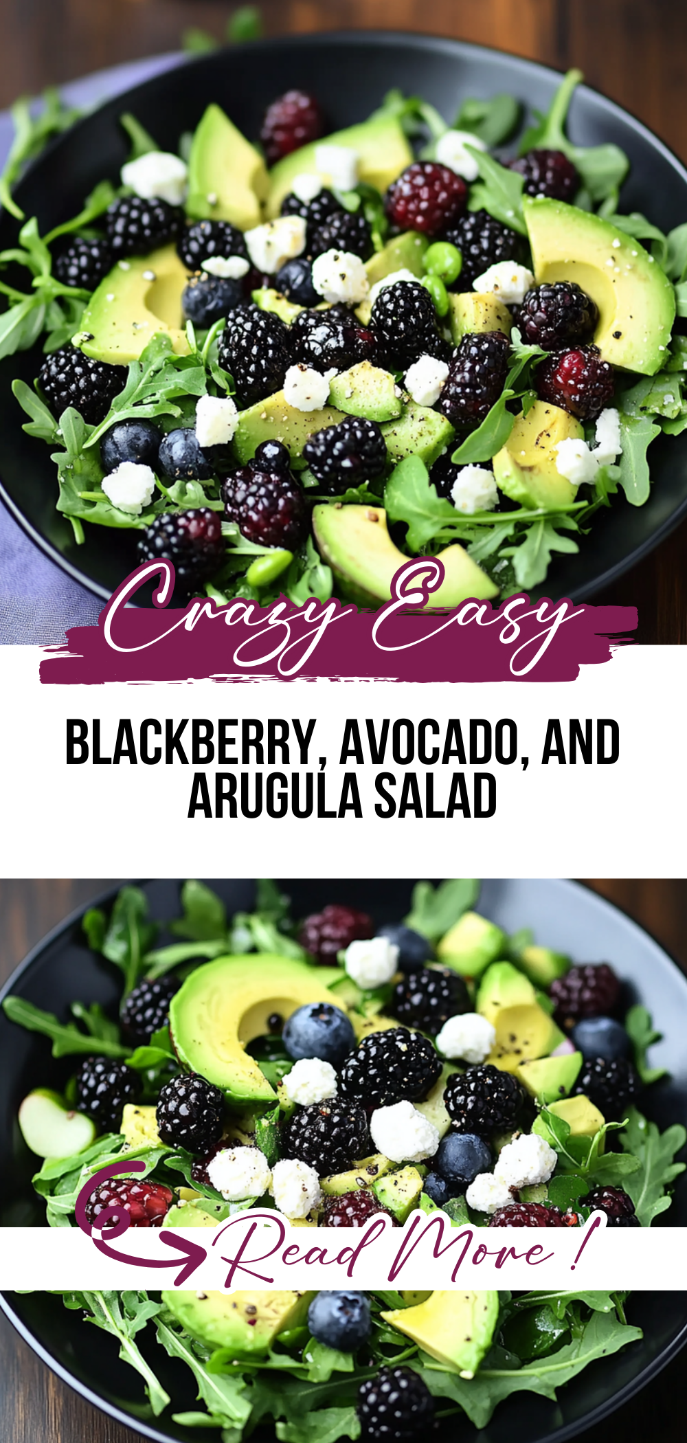 Blackberry, Avocado, and Arugula Salad
