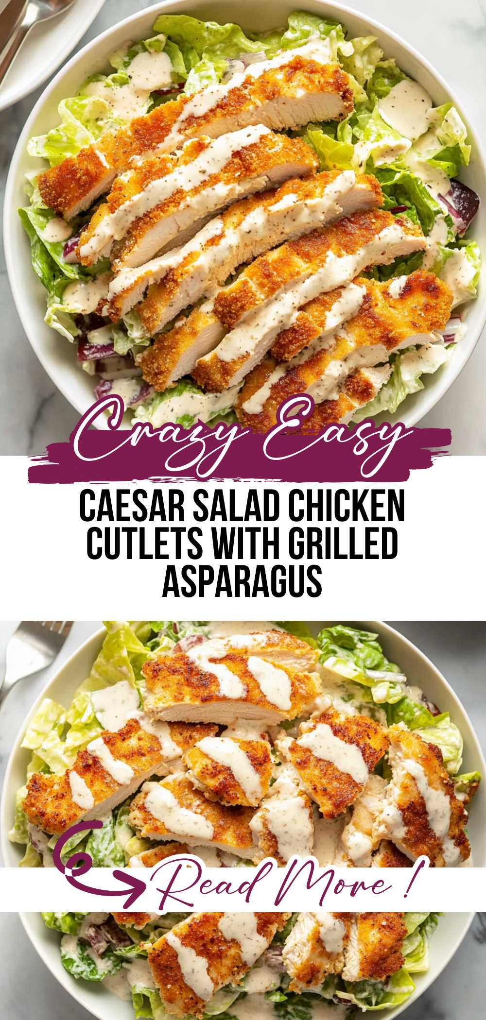 Caesar Salad Chicken Cutlets