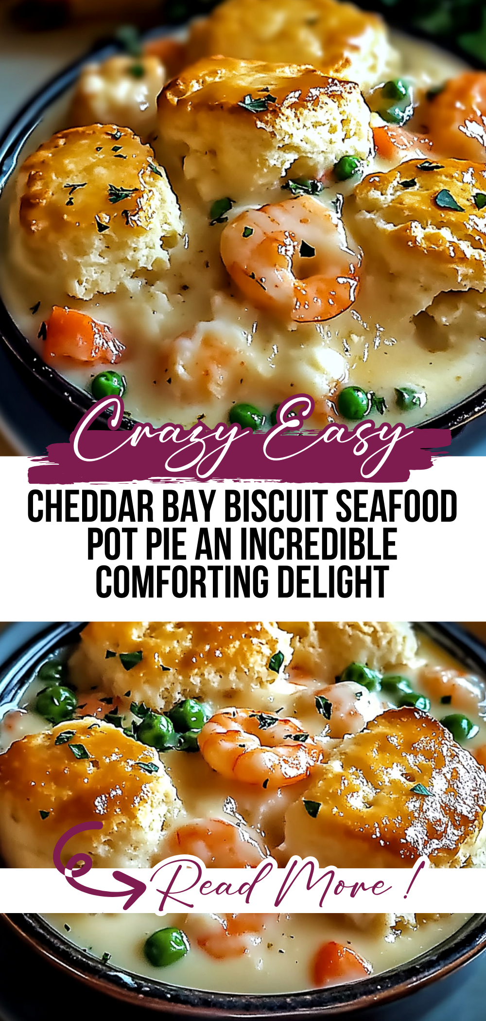 Cheddar Bay Biscuit Seafood Pot Pie: An Incredible Comforting Delight
