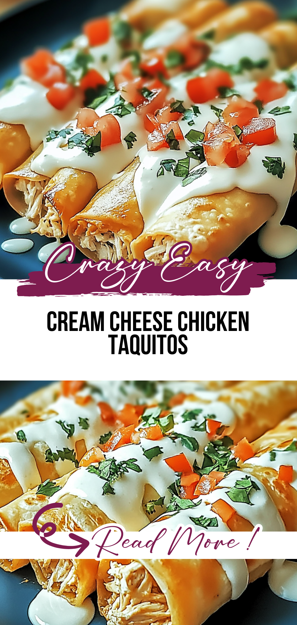 Cream Cheese Chicken Taquitos
