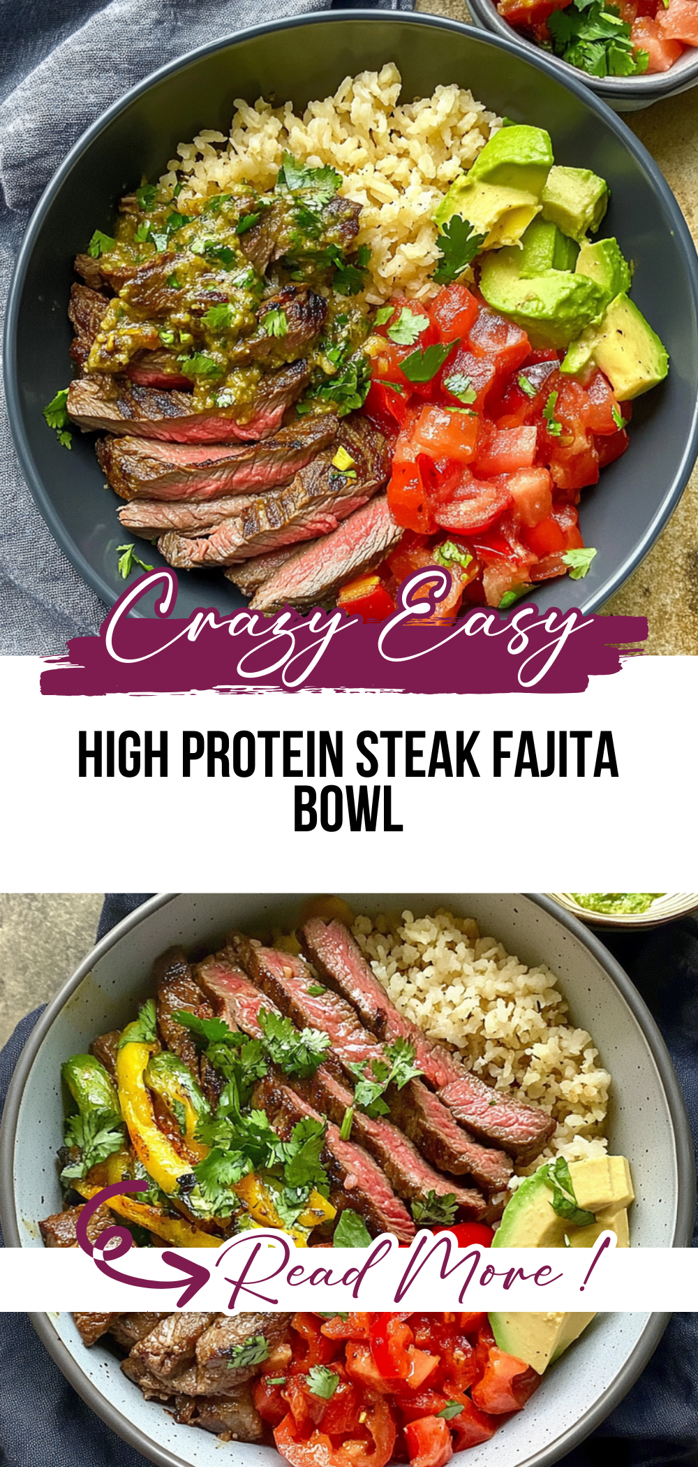 High Protein Steak Fajita Bowl