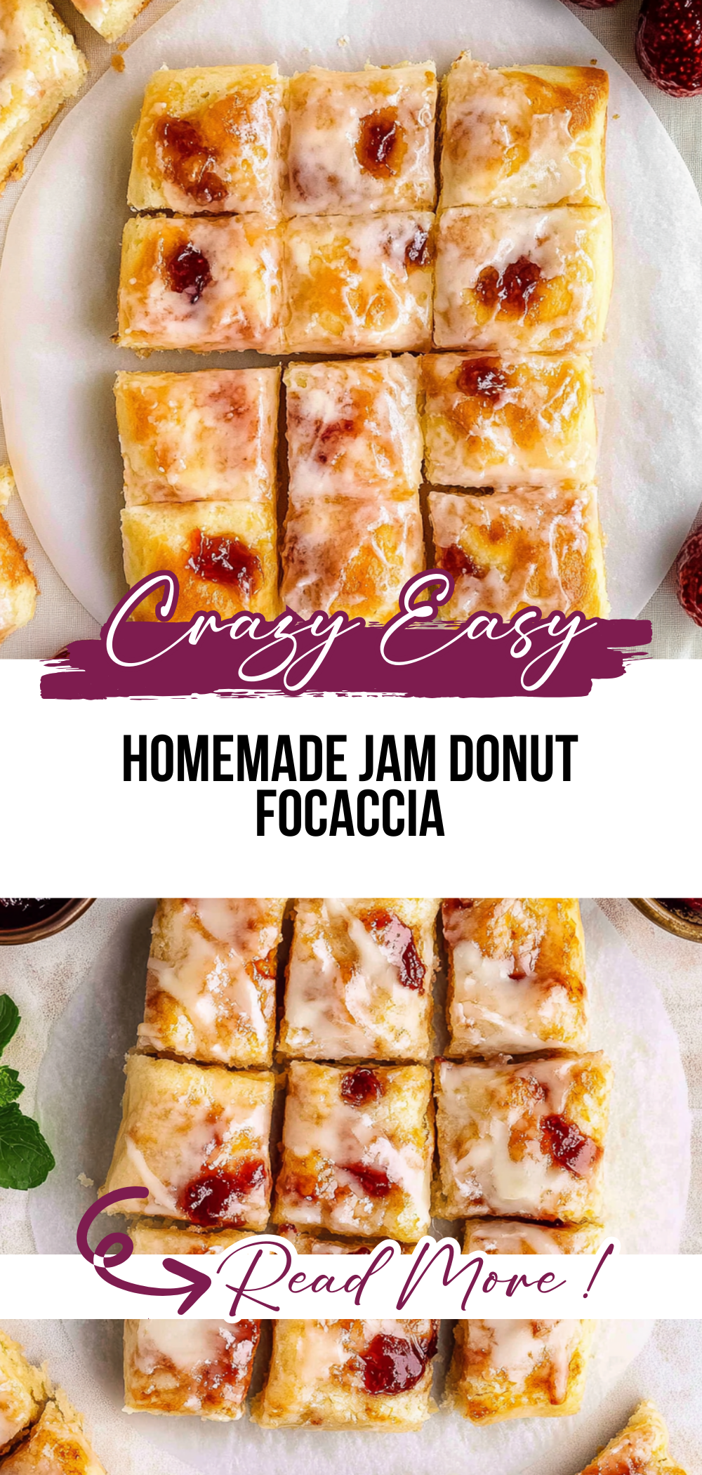 Homemade Jam Donut Focaccia