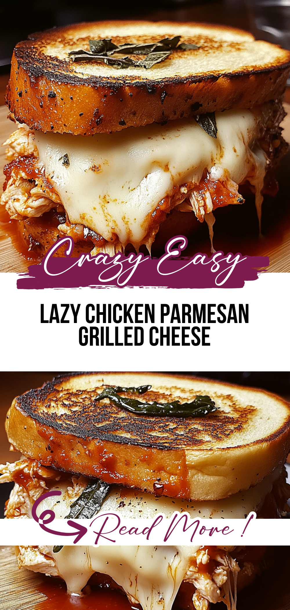 Lazy Chicken Parmesan Grilled Cheese
