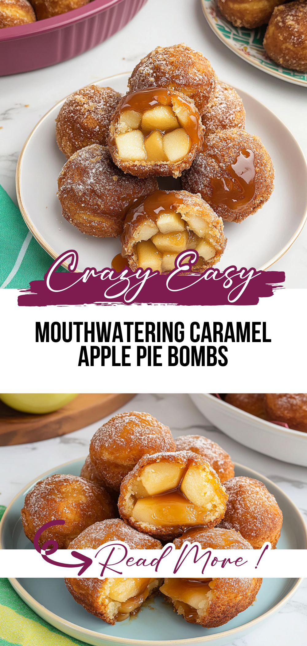 Mouthwatering Caramel Apple Pie Bombs