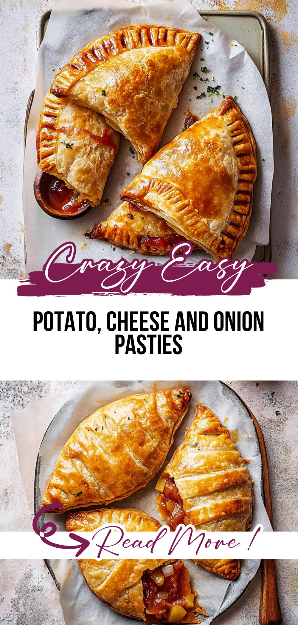 Potato, Cheese and Onion Pasties