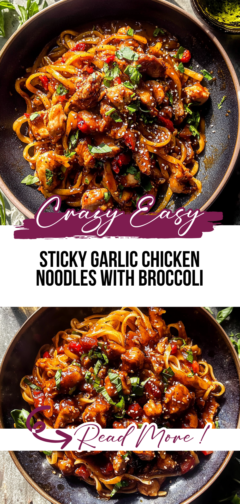 Sticky Garlic Chicken Noodles