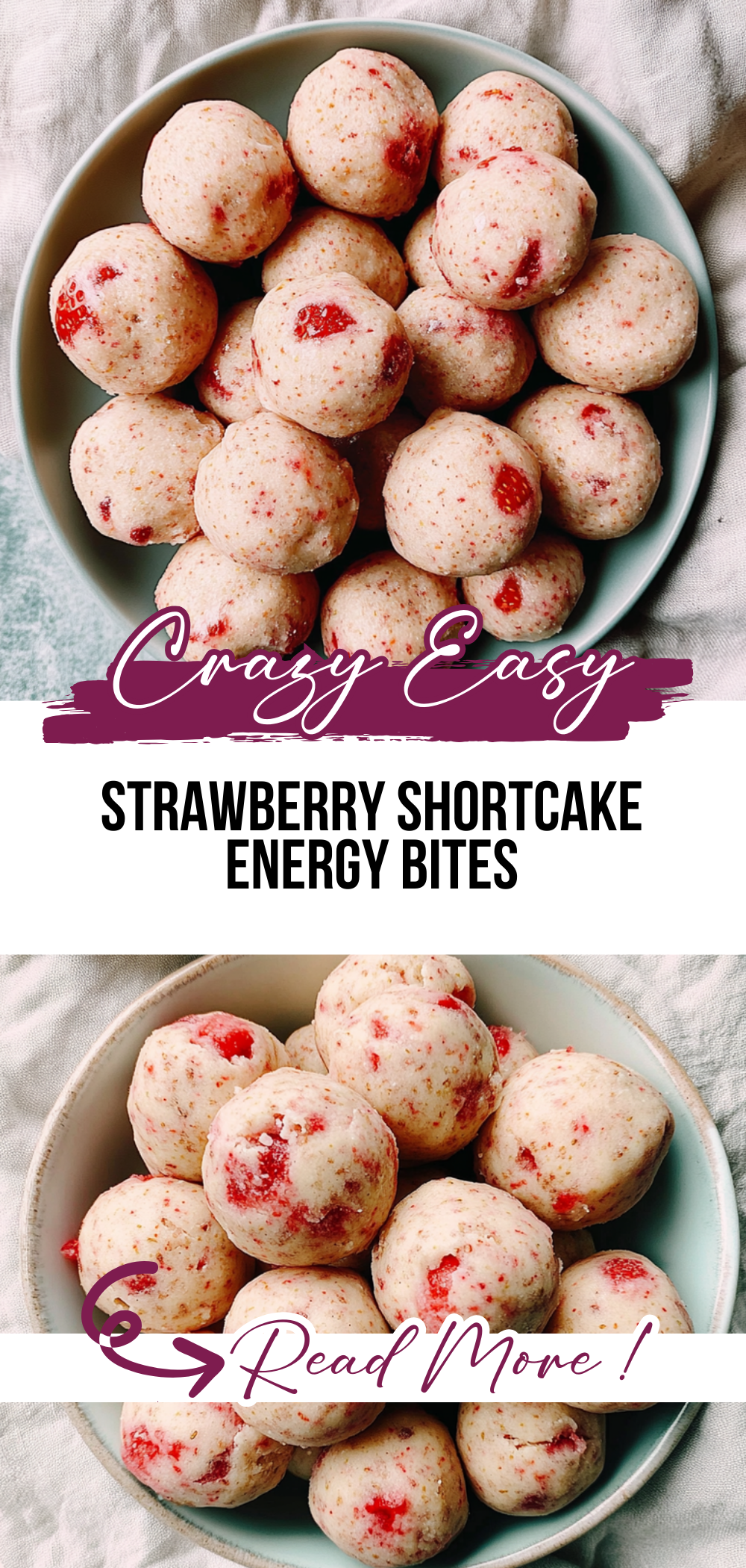 Strawberry Shortcake Energy Bites