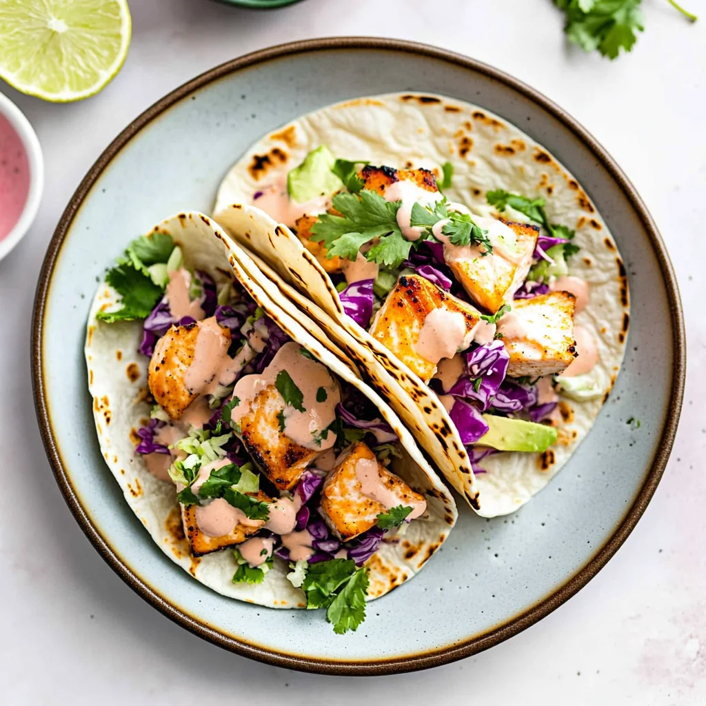Air Fryer Salmon Tacos with Slaw: Flavorful and Easy