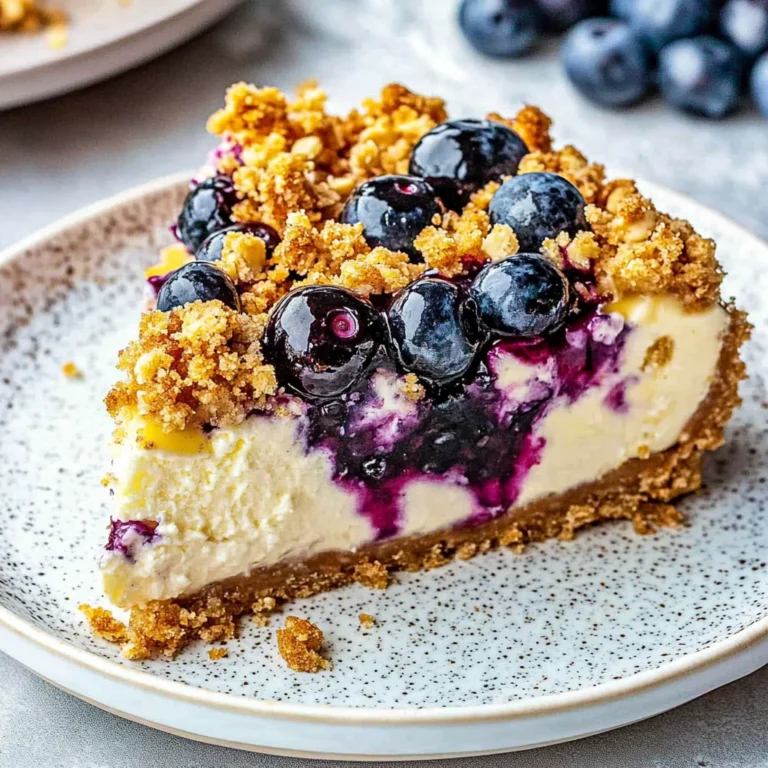 Blueberry Crumble Cheesecake: Creamy and Crunchy Delight