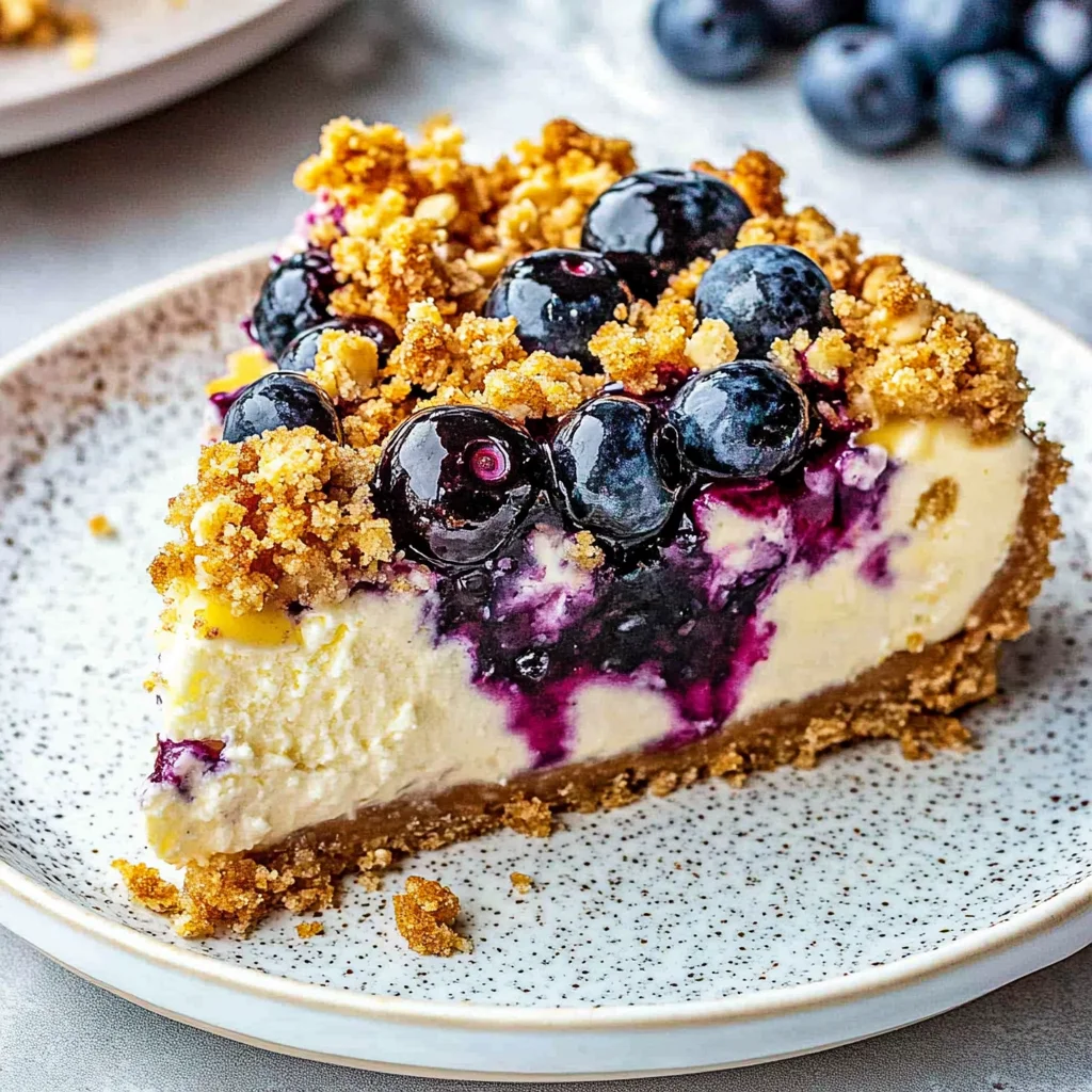 Blueberry Crumble Cheesecake: Creamy and Crunchy Delight