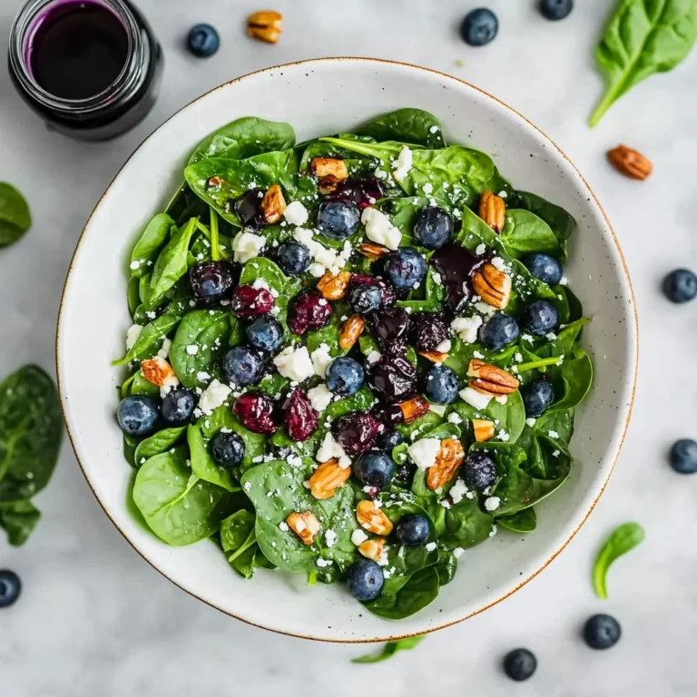 Blueberry Spinach Salad with Honey Balsamic Dressing: Vib…