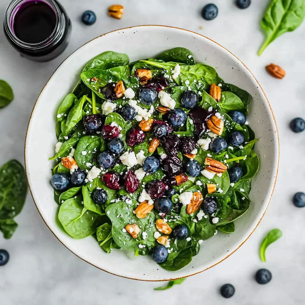 Blueberry Spinach Salad with Honey Balsamic Dressing: Vib…
