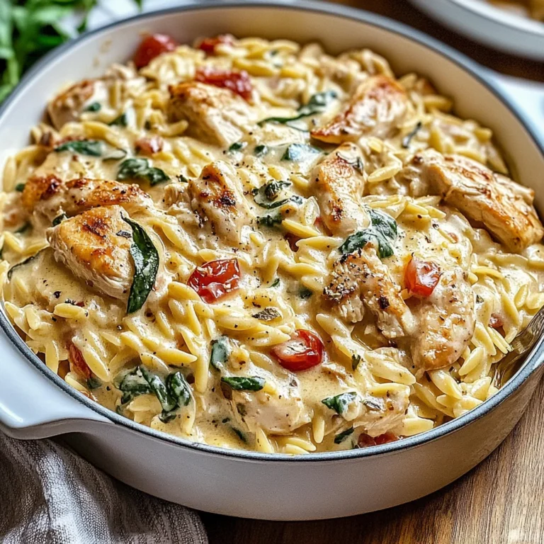 Creamy Tuscan Chicken Orzo: A Cozy Dinner Delight