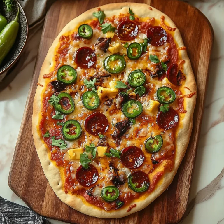 Delicious Hot Honey Flatbread Pizza: Sweet and Spicy Bliss