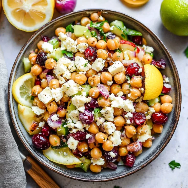 Feta & Cranberry Chickpeas with Lemon Vinaigrette: Zesty …