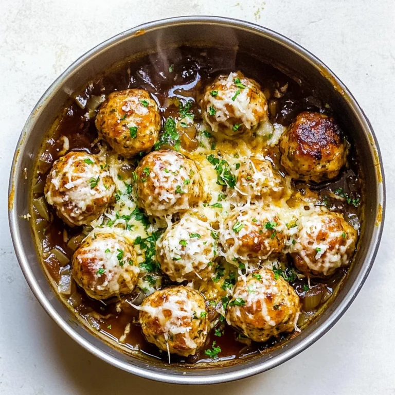 French Onion Chicken Meatballs: Comfort in Every Bite