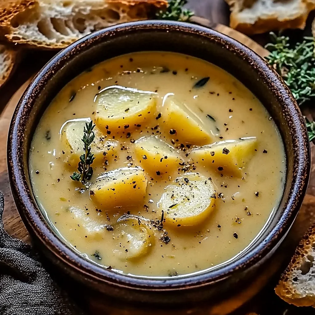 Hearty Cheddar Garlic Herb Potato Soup Recipe: Cozy Comfort