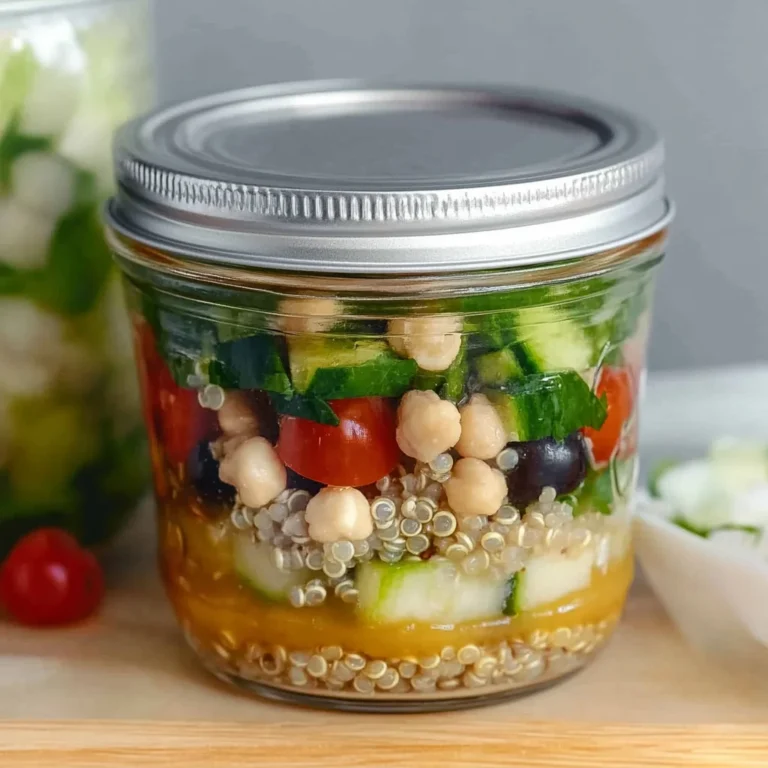 Mediterranean Quinoa Salad in a Jar Recipe: Vibrant and Easy
