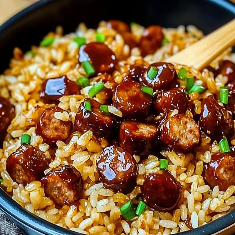 One-Pan Sweet and Tangy BBQ Sausage Rice: A Flavorful Del…