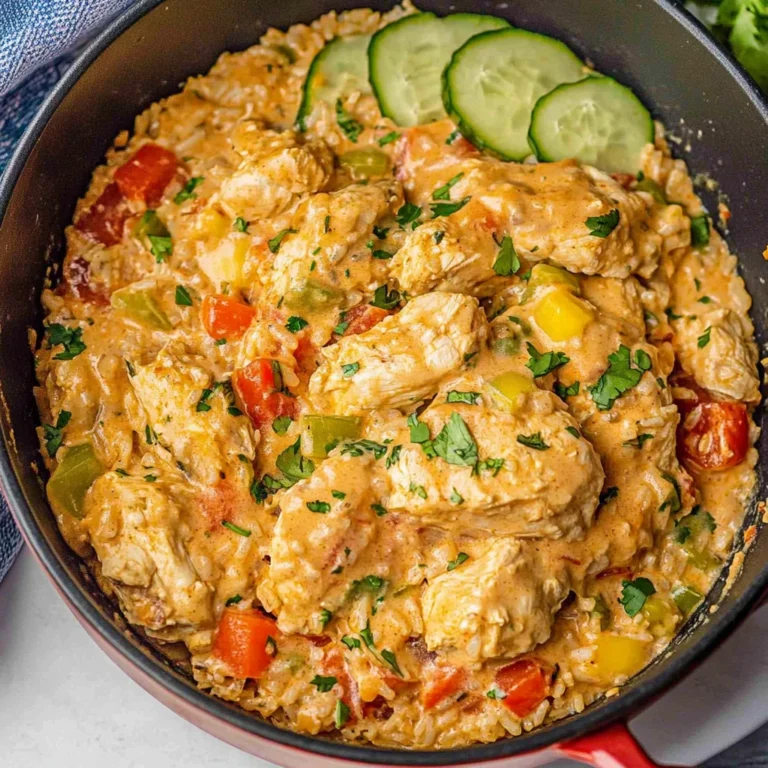 One Pot Queso Chicken and Rice: Cozy Comfort Food Delight