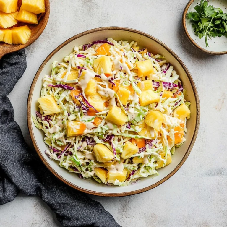 Pineapple Coleslaw: A Refreshing Tropical Delight