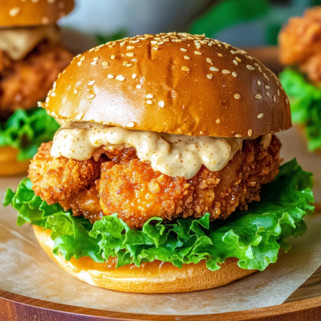 Spicy Chicken Sandwich with Creamy Homemade Sauce: Zesty …
